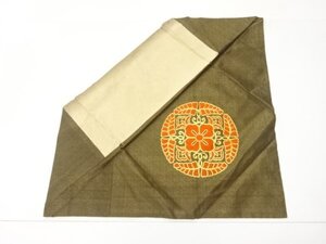 ys7263627; 花丸紋刺繍打敷【アンティーク】【着】