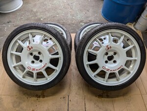 【超希少】スコルピオーネ トロフェオ OZ レーシングホイール 17インチ 7J 4穴 PCD98 Off+37 アバルト PIRELLI PZERO 205/40ZR17タイヤ付き