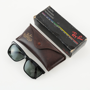 RayBan TRADITIONALS MADISON ブラック ウェリントン スクエア ヴィンテージ サングラス ケース付き 557