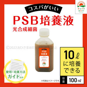 コスパ最強【PSB培養液 100ml　10L培養分　送料無料】光合成細菌　メダカ めだか 金魚 ミジンコ　ゾウリムシ　クロレラ　ミジンコ　に最適