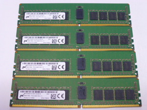 メモリ サーバーパソコン用 Micron DDR4-2400 (PC4-19200) ECC Registered 8GBx4枚 合計32GB 起動確認済です MTA18ASF1G72PZ-2G3B1QG③