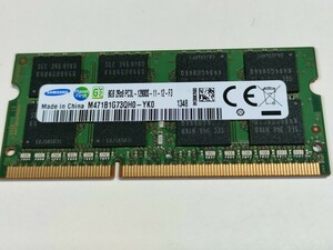 【動作確認済み】SAMSUNG ノートPC用 メモリー DDR3L-1600 PC3L-12800S 8GB×1枚 合計8GB 動作確認済 1週間保証 M471B1G73QH0-YK0【1348】