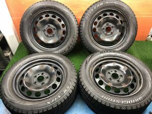 1g-274)冬 205/55R16 BRIDGESTONE Blizzak VRX 8-8.5分山 6.5J+50 PCD114.3 5穴 ヴォルクスワーゲン純正