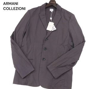 【新品 未使用】 ARMANI COLLEZIONI アルマーニ コレツィオーニ 通年 ストレッチ アンコン ジャケット ブレザー Sz.L メンズ　I4T00771_3#O