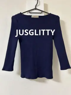 美品　ジャスグリッティー　JUSGLITTY リブニット