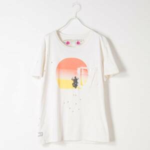 Parballe パーバル 半袖ダメージポケットTシャツ 白 M