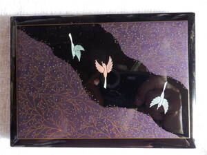 本漆塗り　アドレス帳　　三羽の鶴の絵柄　　伝統工芸品　　未使用品