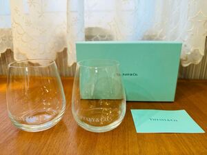 【2】【未使用】 TIFFANY&Co. ティファニー ロゴグラス ロックグラス ペアグラス 2客セット