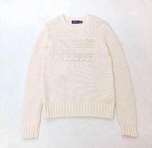 レア　RALPH LAUREN ラルフローレン　コットン　ニット　国旗　星条旗　XS