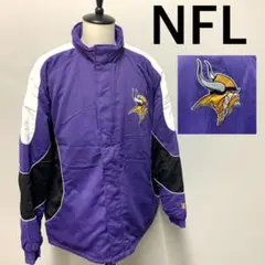 NFLナイロンジャケットミネソタヴァイキングスメンズXXLサイズバックビッグロゴ