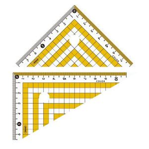 メール便発送 共栄プラスチック カラー三角定規 イエロー CPK-120-Y 00016049