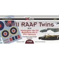 新品塗料・工具 1/48 WW.II オーストラリア空軍 双発機デカール パート4：ウェリントン、バルティモア、ベンチ