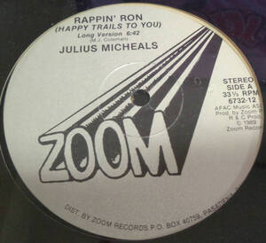 ●DISCO 12● JULIUS MICHEALS - RAPPIN RON / (SHORT VER.) (INSTR.) (d241013001) *us org, rare disco rap