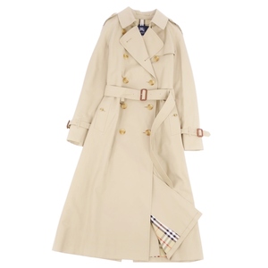 極美品 バーバリー ロンドン BURBERRY LONDON コート トレンチコート 裏チェック アウター レディース 9 ベージュ cf05ot-rm05f10149