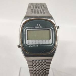 1円~【希少】オメガ OMEGA Ref.196.0074 Cal.1616 QZ メンズ腕時計 デジタル文字盤 TVスクリーン型 純正ベルト ヴィンテージ J100265