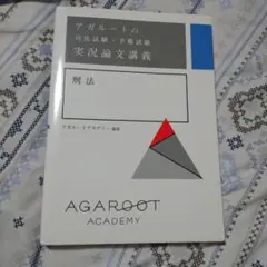 アガルートの司法試験・予備試験 実況論文講義 刑法