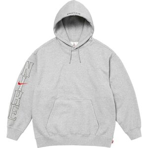 【新品】Supreme x Nike Hooded Sweatshirt Lサイズ（Grey）／シュプリーム　ナイキコラボ　24SS グレー