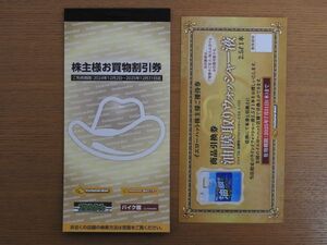 イエローハット　株主優待券　株主様お買物割引券　合計3000円分 + 商品引換券（油膜取りウォッシャー液）　管理番号kk066