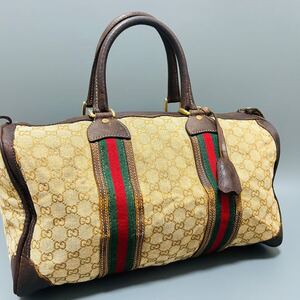 1円 GUCCI グッチ GG柄 インターロッキング 39018 4183シェリーライン ハンドバッグ ミニボストンバッグ 男女兼用モデル 正規品本物