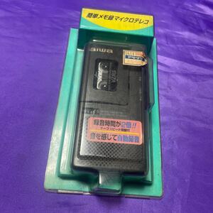 【未使用？】AIWA アイワ マイクロカセットレコーダー TP-M300 再生/録音 簡単メモ録