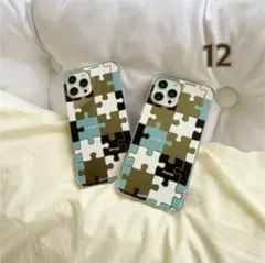 iPhone12 パズルミラーケース