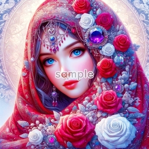 A3 350dpi アラビアンビューティー オリジナル絵イラスト著作権フリー画像素材 46P Arabian beauty picture image material copyright free