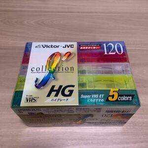 未開封 未使用 5本セット Victor JVC スケルトンビデオカセットテープ I’collection HG アイコレクション VHS 120分 5T-120HGXK 5colors