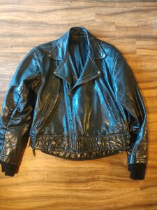  Langlitz Leathers　ラングリッツレザー　コロンビアライダース　ビンテージ ブラック ダブルライダース