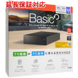 BUFFALO バッファロー USB3.2(Gen1)対応 外付けHDD HD-SGDA4U3-B ブラック 4TB [管理:1000029416]