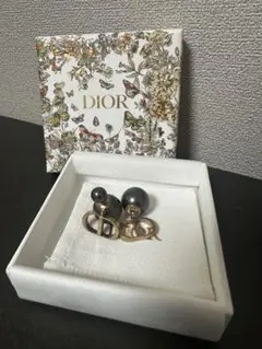 Dior ピアス 片耳用 ゴールド ブラック