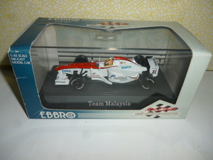 エブロ■フォーミュラ ニッポン チーム マレーシア 白/赤■EBBRO Formula Nippon Team Malaysia White/Red■1/43■ミニカー 車 模型