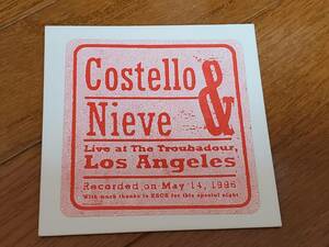 (CD) Costello & Nieve●コステロ & ナイーヴ / Live At The Troubadour, Los Angeles