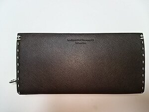 キャサリンハムネット 新品未使用 即決！カラーテーラード 長財布 本革 黒/白 ラウンドファスナー RF　特価 セール お買い得