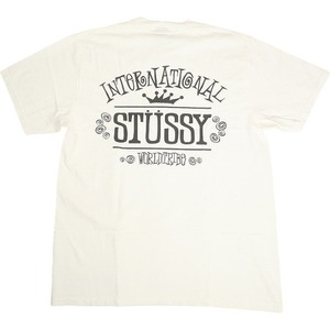 STUSSY ステューシー 24AW WORLDWIDE TEE PIGMENT DYED WHITE Tシャツ 白 Size 【L】 【新古品・未使用品】 20805670