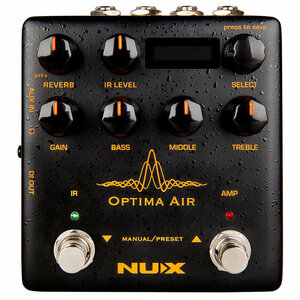 NUX(ニューエックス) / Optima Air NAI-5 デュアルスイッチ アコギ シミュレーター プリアンプ ※全国送料無料(一部地域は除きます。)