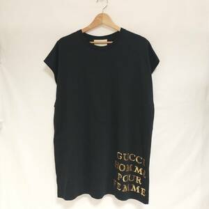 GUCCI グッチ オーバーサイズコットンTシャツ 19SS スパンコール BLACK