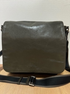 約7万円 コーチ COACH メンズ ショルダーバッグ クロスボティ ビジネスバッグ ブリーカー バッグ レザーバッグ bag ハンドバッグ USA GRAY