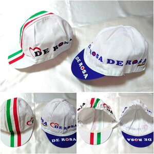 【新品】本国店正規購入品【希少旧ロゴデザイン】デローザ DE ROSA 限定品 MADE IN ITALY 【ツール・ド・フランス 】サイクルキャップ 2個