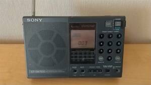 SONY ソニー ポータブル ラジオ ICF-SW7600 STEREO PLL SYNTHESIZED RECEIVER 簡易ラジオ 通電のみ ジャンク品