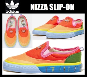 27.0cm ★新品 アディダス ニッツァ スリッポン マルチ プライド スニーカー シューズ adidas NIZZA SLIP-ON PRIDE GW2421