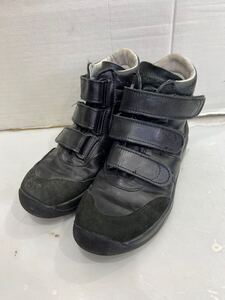 【MILITARY ミリタリー】ブーツ 24.0cm ブラック レザー 80’s ドイツ軍 マジックテープ 2412oki h