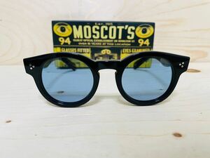 ◆MOSCOT◆GRUNYA◆モスコット◆サングラス 眼鏡フレーム 人気 黒縁 カラーレンズ ボストン 未使用 美品 ウェリントン