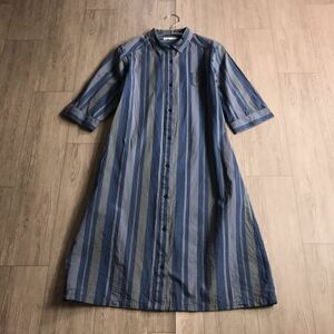 100円スタート☆ north object ノースオブジェクト　ストライプ　ワンピース　