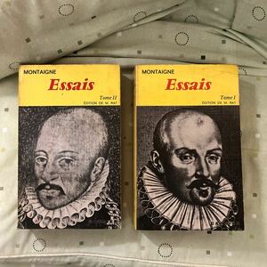 Essais 2 tomes Montaigne Gamier エセーモンテーニュ　中古書籍　2冊　フランス語　洋書 