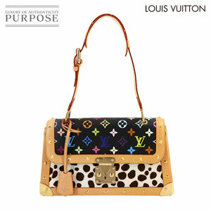 新品同様 ルイ ヴィトン LOUIS VUITTON モノグラム マルチカラー サック ダルメシアン ショルダー バッグ ハラコ ノワール M92825 90159921