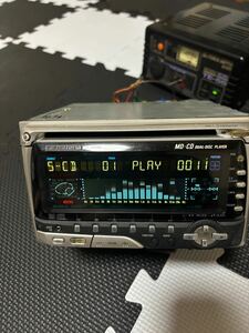 送料無料 Carrozzeria カロッツェリア Pioneer FH-P900MD CD MD FM/AM プレーヤー 2DIN 中古品 当時物 グライコ スペアナ DSP 旧車