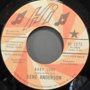 【SOUL 45】 GENE ANDERSON - BABY LOVE / CONGRATULATIONS (as250120035)