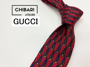 【超美品】GUCCI　グッチ　ロゴ＆チェック柄 ネクタイ 3本以上 送料無料 メンズ ワインレッド　1202265