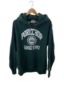 PORKCHOP◆2nd COLLEGE HOODIE/パーカー/XL/コットン/GRN/プリント