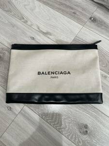 美品 バレンシアガ Balenciag クラッチバッグ L ネイビークリップ NAVY CLIP